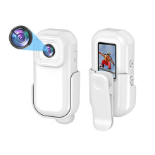 1080P Mini Wifi Kamera Bærbart Kroppskamera Actionkamera Sport DV med Skjermvideoopptak Kamera Bakklemme - Hvit