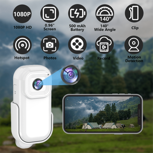 Φορητή κάμερα Mini Wifi 1080P με κάμερα σώματος, κάμερα δράσης, σπορ DV με κλιπ πίσω 1