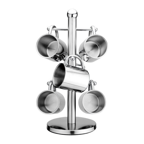 CIYISON Silver6 Κούπα καφέ Κουζίνας Κουζίνας Κρεμαστό ράφι εμφάνισης ποτηριών 2