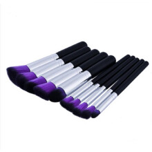 (10Pcs Black Purple Mini )Makeup Brush Collection Foundation Eye Contouring Supplies Beauty Use Daily