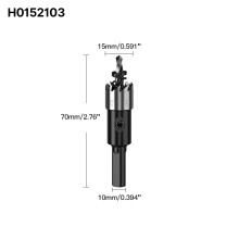 (H0152103) Lochsägen-Set, 12–80 mm Hartmetallbohrer, robuster Lochöffner, Lochschneider für Metall, Edelstahl, Eisen, Holz, Kunststoff