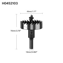 (H0452103) Lochsägen-Set, 12–80 mm Hartmetallbohrer, robuster Lochöffner, Lochschneider für Metall, Edelstahl, Eisen, Holz, Kunststoff