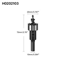 (H0202103) Lochsägen-Set, 12–80 mm Hartmetallbohrer, robuster Lochöffner, Lochschneider für Metall, Edelstahl, Eisen, Holz, Kunststoff