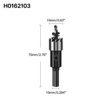 (H0162103) Lochsägen-Set, 12–80 mm Hartmetallbohrer, robuster Lochöffner, Lochschneider für Metall, Edelstahl, Eisen, Holz, Kunststoff