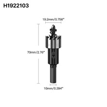 (H1922103) Lochsägen-Set, 12–80 mm Hartmetallbohrer, robuster Lochöffner, Lochschneider für Metall, Edelstahl, Eisen, Holz, Kunststoff