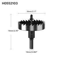 (H0552103) Lochsägen-Set, 12–80 mm Hartmetallbohrer, robuster Lochöffner, Lochschneider für Metall, Edelstahl, Eisen, Holz, Kunststoff