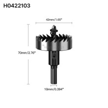(H0422103) Lochsägen-Set, 12–80 mm Hartmetallbohrer, robuster Lochöffner, Lochschneider für Metall, Edelstahl, Eisen, Holz, Kunststoff