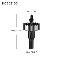 (H0352103) Lochsägen-Set, 12–80 mm Hartmetallbohrer, robuster Lochöffner, Lochschneider für Metall, Edelstahl, Eisen, Holz, Kunststoff