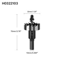 (H0322103) Lochsägen-Set, 12–80 mm Hartmetallbohrer, robuster Lochöffner, Lochschneider für Metall, Edelstahl, Eisen, Holz, Kunststoff