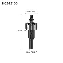 (H0242103) Lochsägen-Set, 12–80 mm Hartmetallbohrer, robuster Lochöffner, Lochschneider für Metall, Edelstahl, Eisen, Holz, Kunststoff