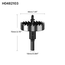 (H0482103) Lochsägen-Set, 12–80 mm Hartmetallbohrer, robuster Lochöffner, Lochschneider für Metall, Edelstahl, Eisen, Holz, Kunststoff