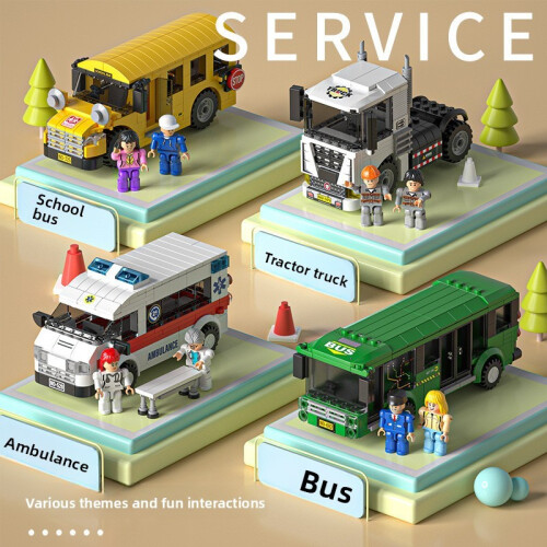 (StyleM)Children Diy Car Assembly Toy With Modular Pieces For Brain Development Gift 2
