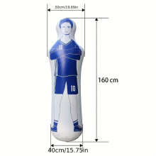 (white) 160 cm aufblasbarer Fußball-Trainings-Torwart für Erwachsene, Solo-Fußballtrainer, TumblerAir-Dummy-Werkzeug, PVC-aufblasbarer