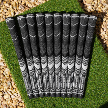 (Black, Jumbo) Geoleap 10 Stück Allwetter-Golfgriffe, hervorragende Kontrolle und rutschfestes Tastgefühl für Herren, Standard/Mittelgröße/Jumbo