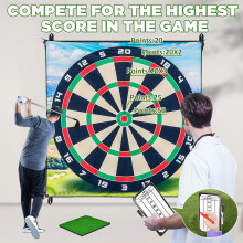 Golf Chip Game Mat, Golf Scoring Darts Game Mat, 78" X 78" Golf Chip Game Set