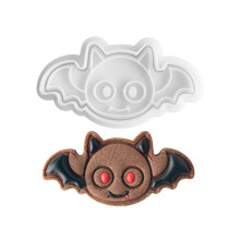 Sada silikonových forem na Halloween na dorty, čokoládu, bonbóny - tvar dýně, netopýra, lebky, ducha - nepřilnavá forma na pečení