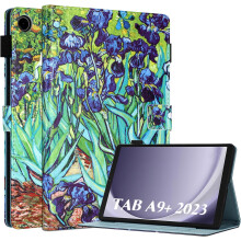 Hoesje compatibel met Samsung Galaxy Tab A9Plus / A9+ 11Inch2023, PU-lederen cover met S Pen-houder en standaard.