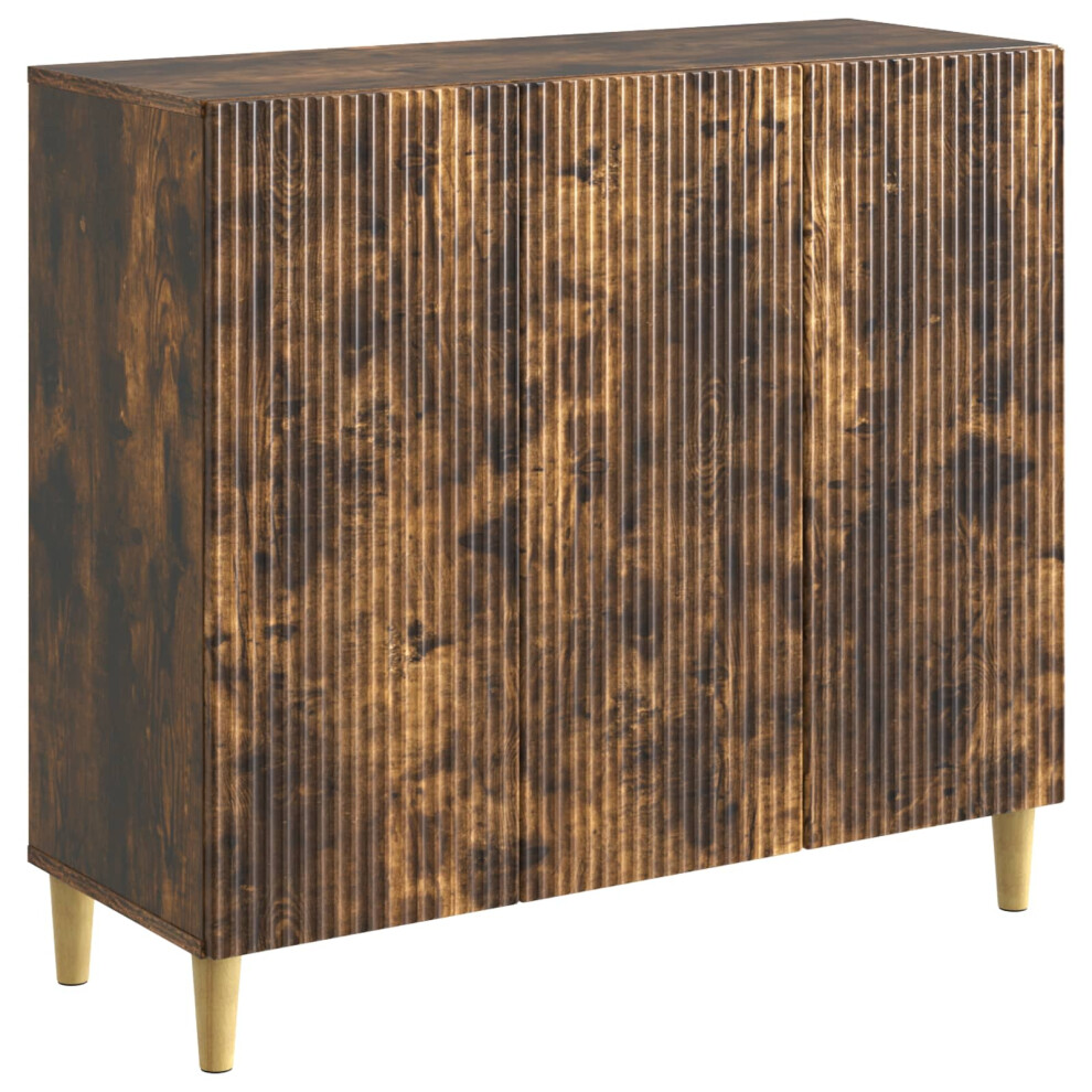 Vidaxl Sideboard Smoked Oak 89 X 34.5 X 80 Cm Engineered Wood