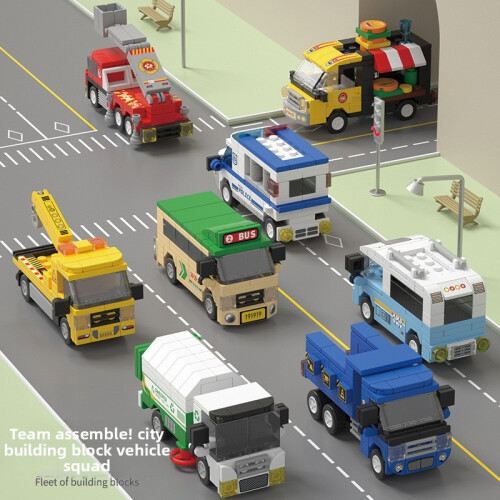 (StyleF)Children Diy Car Assembly Toy With Modular Pieces For Brain Gift Development 1