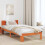 VidaXL vidaXL Bed Frame with Headboard Wax Brown 90 x 190 cm Solid Pine Wood 1