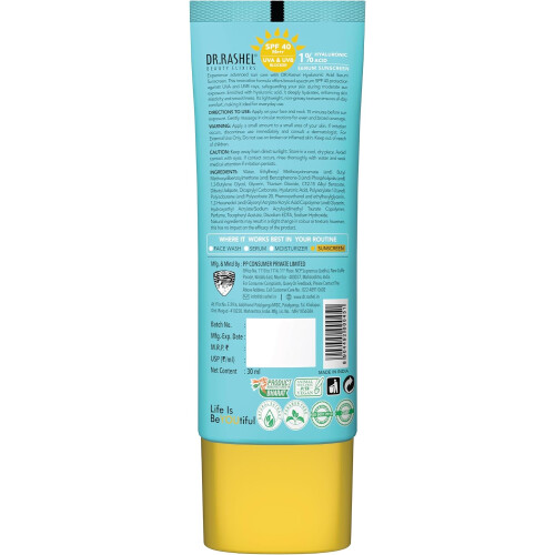 Dr.Rashel Hyaluronic Serum Sunscreen SPF40 30ml 1