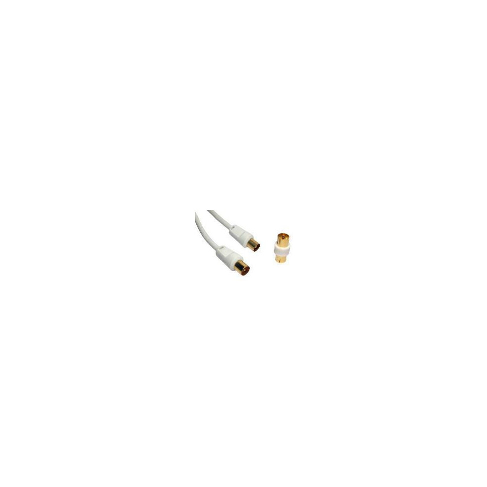 Cables Direct TV cable 5m coaxial cable IEC White