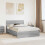 VidaXL vidaXL Bed Frame Grey Sonoma 150 x 200 cm Engineered Wood 1