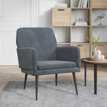 vidaXL Armchair Dark Grey Velvet