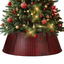 Osłona Choinki Metalowa Dekoracyjna Elegancka Wytrzymała 90 cm Brązowa