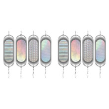 8Pcs Fishing Bait Lure Diving Board Swivel Luminous Planer Board Kokanee Dodger Fishing Flashers Fishing Trolling Tackle