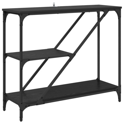 VidaXL vidaXL Console Table Black Oak 88.5 x 30 x 75 cm Engineered Wood 2