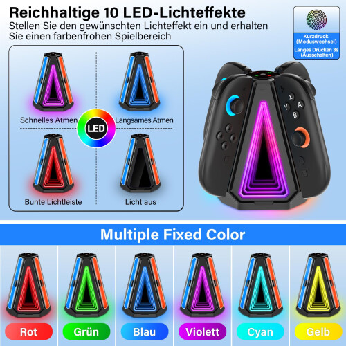 ZRZLMVP Switch-Controller-Ladestation für 2025 Switch 2 Joy-Con 2