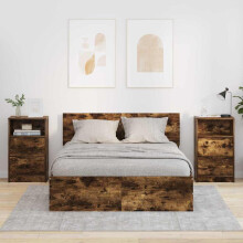 vidaXL Bedside Tables with Drawer 2 pcs Smoked Oak 40 x 30 x 467 cm