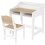 Ensemble bureau enfant avec compartiments de rangement et chaise en bois 2