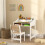 Ensemble bureau enfant avec compartiments de rangement et chaise en bois 3