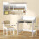 Ensemble bureau enfant avec compartiments de rangement et chaise en bois 5