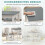Ensemble table et 2 chaises pour enfants, gris 6