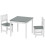 Ensemble table et 2 chaises pour enfants, gris 2