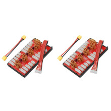 2X 2 in 1 XT30 XT60 Parallelle Oplaadkaart + XT60-Kabel Ondersteunt 4 Pakketten 2-6S Lipo-Batterij voor RC-Modellen Multicopter