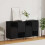 VidaXL vidaXL Sideboard 2 pcs Black Oak 60 x 35 x 70 cm 1