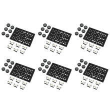 6X Ensemble de Plaques de Portique à Fente en V 20-80mm avec Kit POM à Roue en V Solide à Fente en V pour Profilés Pièce de Machine CNC Pièces