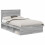 VidaXL vidaXL Bed Frame with Storage Grey Sonoma 135 x 190 cm Solid Pine Wood 3