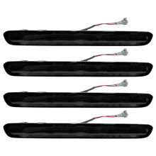 4X Drittes 3. Brems Licht, LED Brems Leuchte für Hilux Revo Vigo 2015 2016 2017 2018 2019 Heck StoßStangen Reflektor, Schwarz