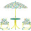 Ensemble table et chaises pliantes pour enfants, vert parasol 1