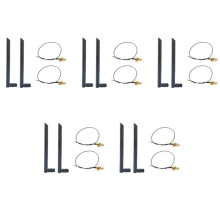 10X Antenne WiFi Sans Fil Double Bande 6Dbi RP-SMA + MHF4 Câble En Queue de Cochon pour AX200 AC9260 NGFF M.2 Modules WIFI / WLAN de Carte Sans Fil