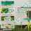 Ensemble table et chaises pliantes pour enfants, vert parasol 8