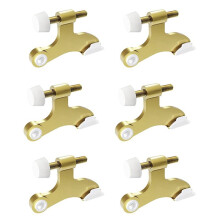 6 Pezzi Fermaporta nel Oro con Perno Per Cerniera Cerniera Resistente Regolabile con Paracolpi nel Gomma Per Ridurre Potenziali Danni Alle Ammaccature