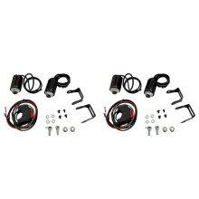 4X Projecteur Ă Lentille Haute Puissance pour Moto 6000K LED Projecteurs Externes Bicolores 8-80V Phares avec Interrupteur B