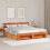 VidaXL vidaXL Bed Frame with Headboard Wax Brown 200 x 200 cm Solid Pine Wood 1