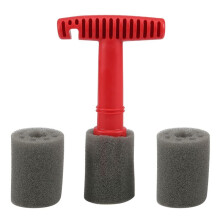Car Wash Embedded Tire Screw Brush Lug Nut Wheel Cleaning Tools with 3 Extra Sponges